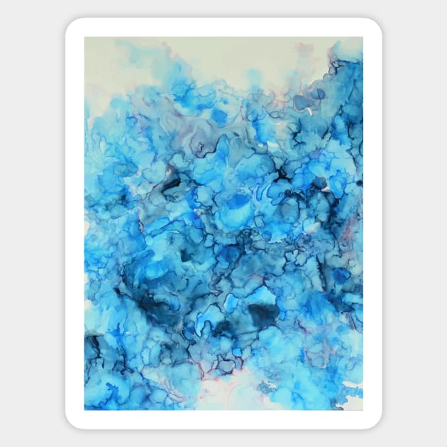 Polar - Alcohol Ink Painting Sticker by Elizabeth Karlson Art